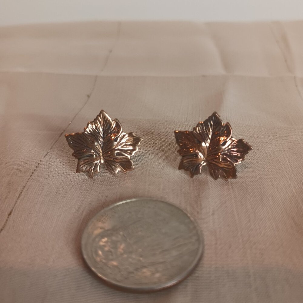 Sunrise Copper Leaf Earrings
